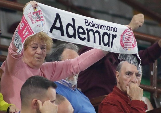 Una aficionada en el Palacio de los Deportes.