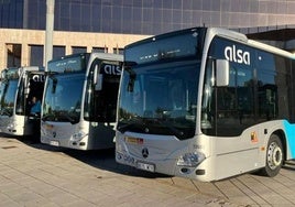 Autobuses en León.