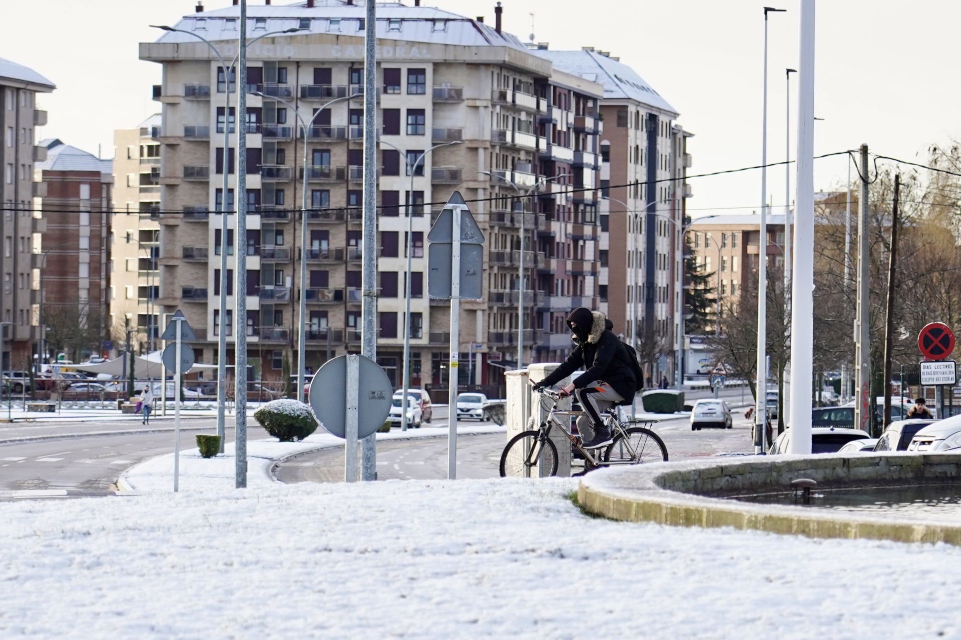 Nieve en León ciudad