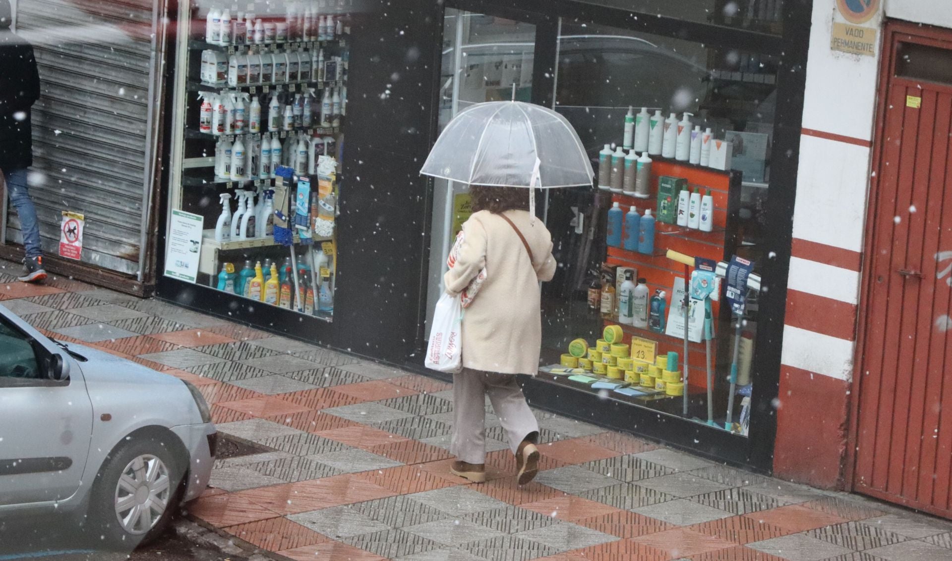 La nieve reaparece en León con la borrasca Ivo