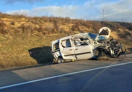 Imagen del vehículo tras el accidente.