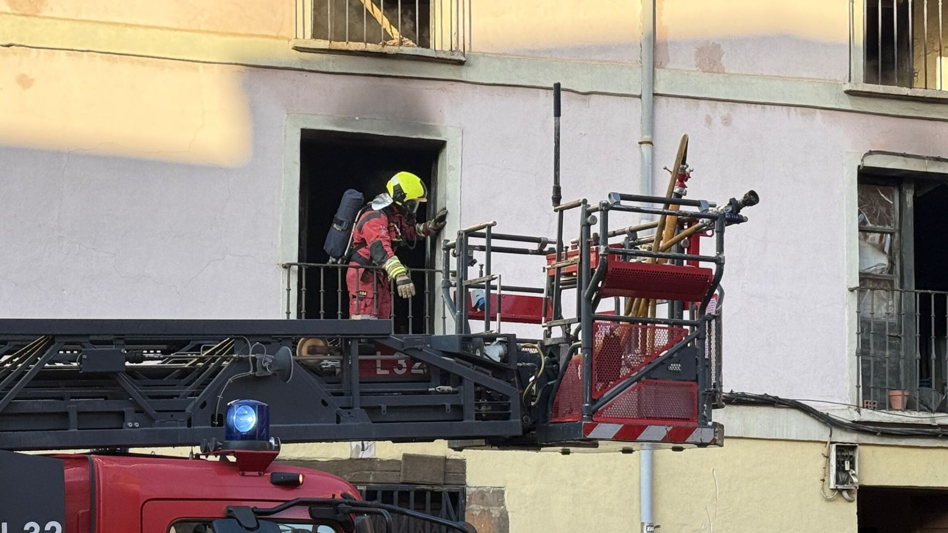 Incendio en una vivienda okupada de León