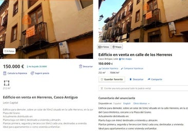 Se vende «edificio para demoler» en León por 150.000 euros