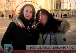 Imagen del programa de televisión española DCorazón donde se ve a la actriz en la plaza de Regla.