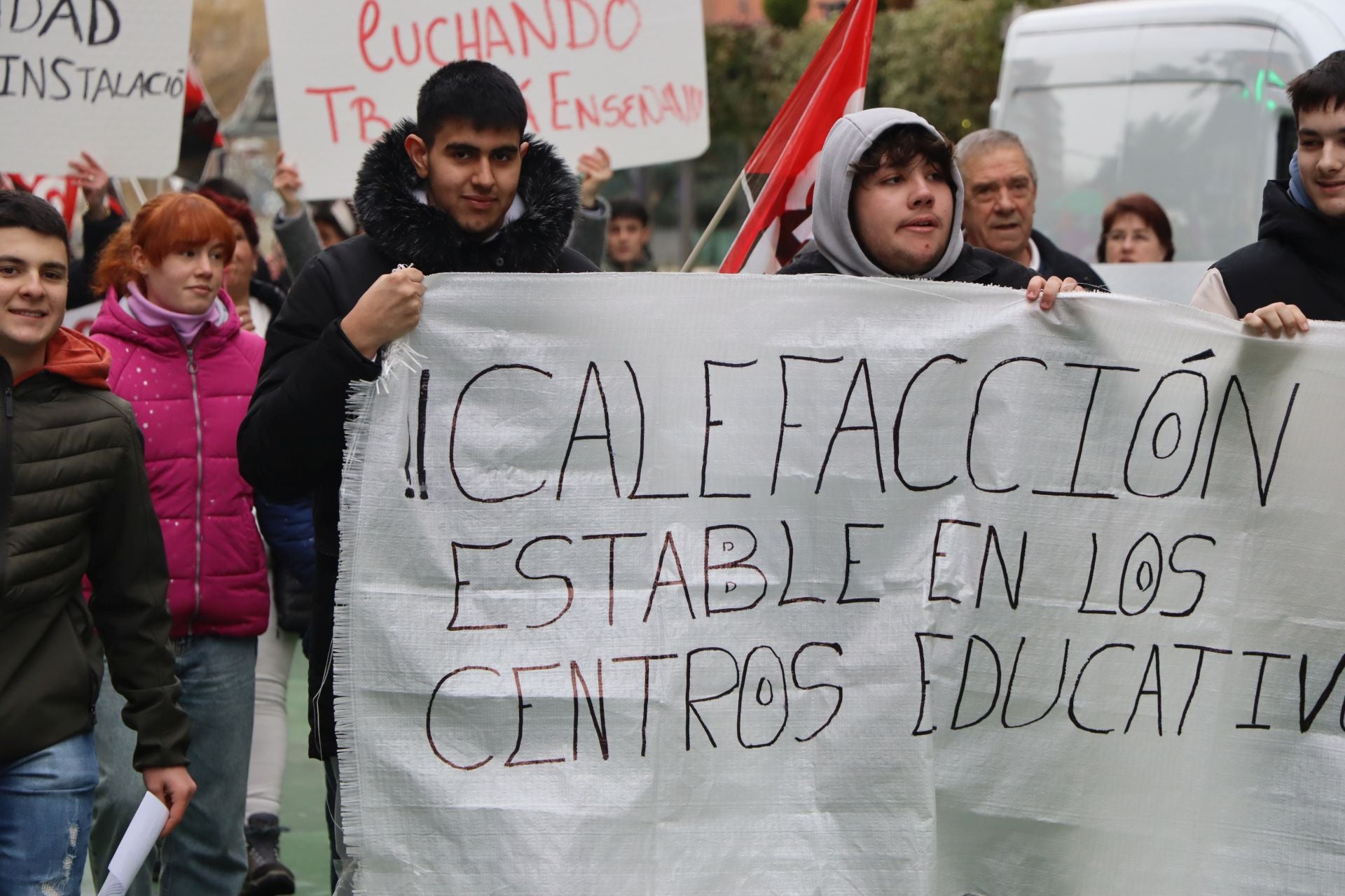 Manifestación del IES García Bellido en el centro de León