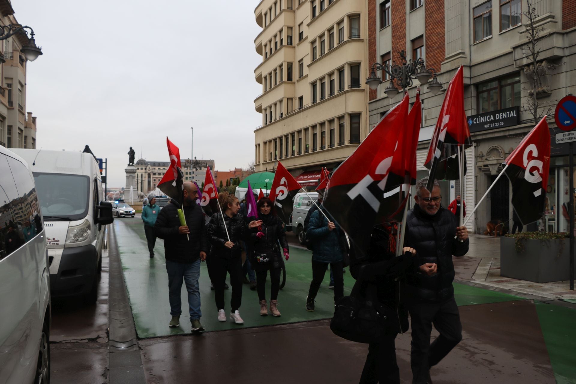 Manifestación del IES García Bellido en el centro de León