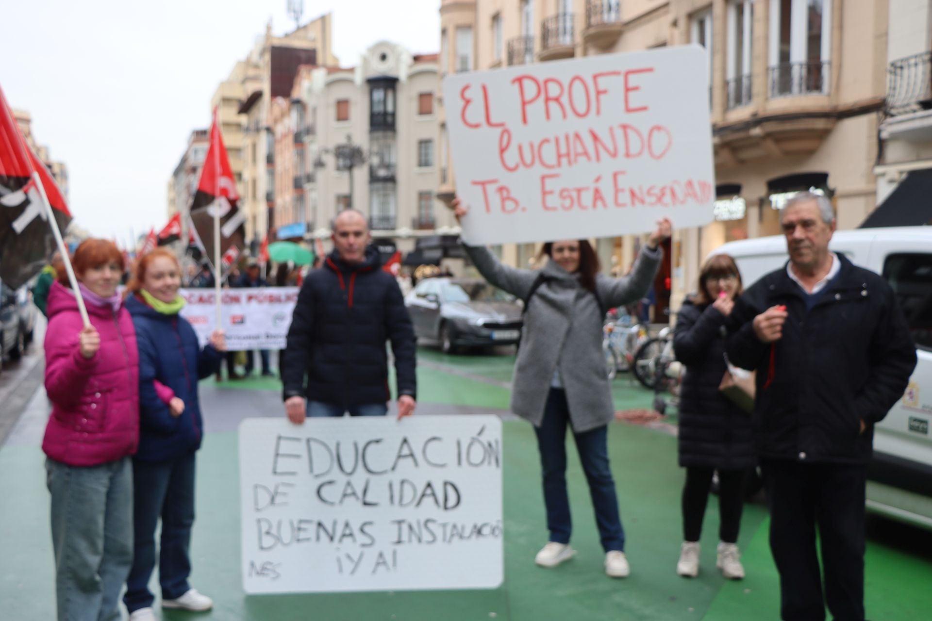 Manifestación del IES García Bellido en el centro de León