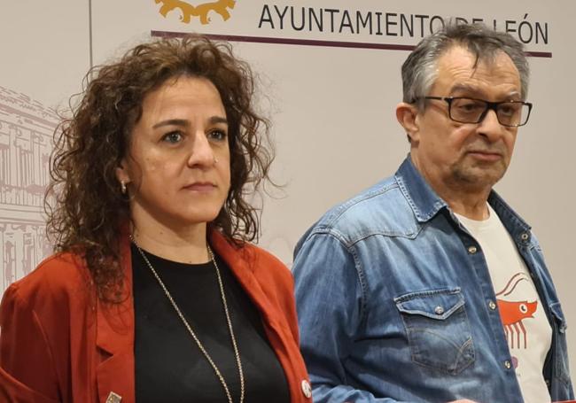 Elena Blasco y Enrique Reguero, de CCOO y UGT.