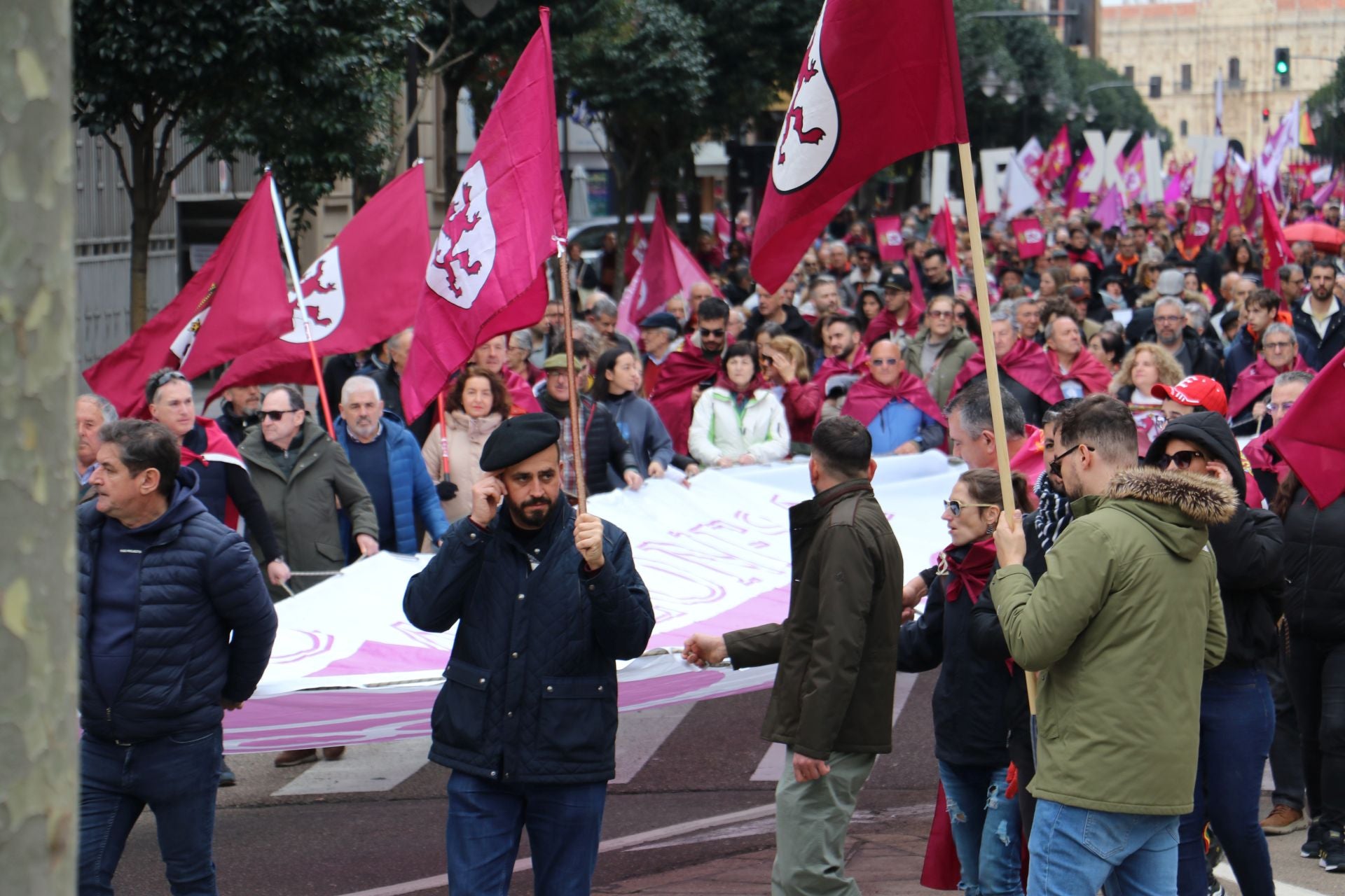 Las imágenes de la manifestación del 16-F en León