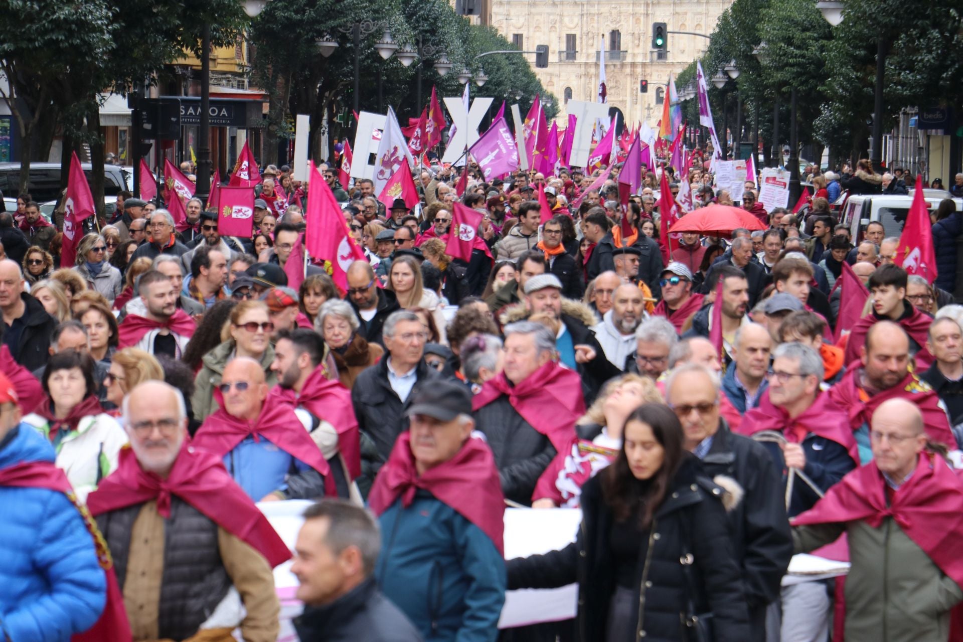 Las imágenes de la manifestación del 16-F en León