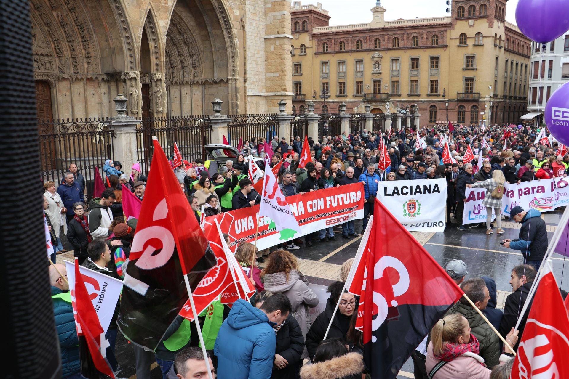 Las imágenes de la manifestación del 16-F en León