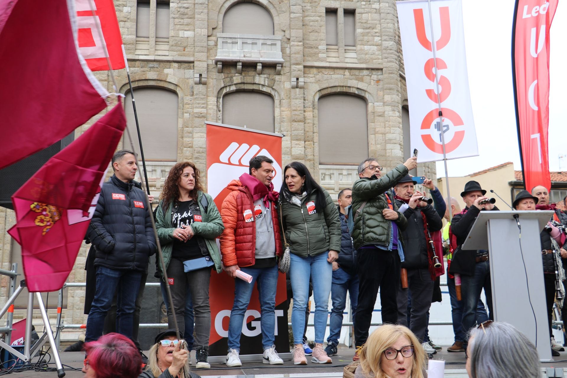 Las imágenes de la manifestación del 16-F en León