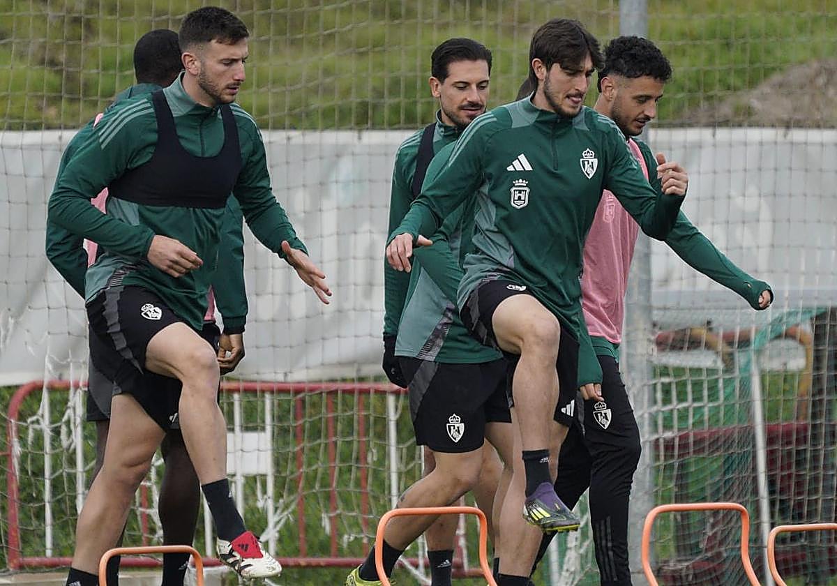Markel y Mula, en un entrenamiento de la Deportiva.
