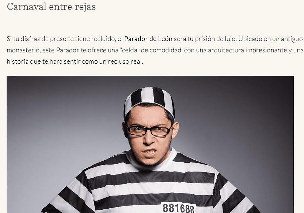 Captura de la página de Paradores.