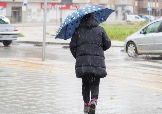 Lluvia en la ciudad de León.