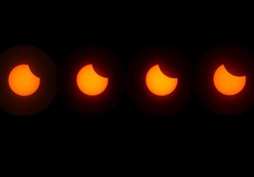 Eclipse parcial de Sol, visto desde León