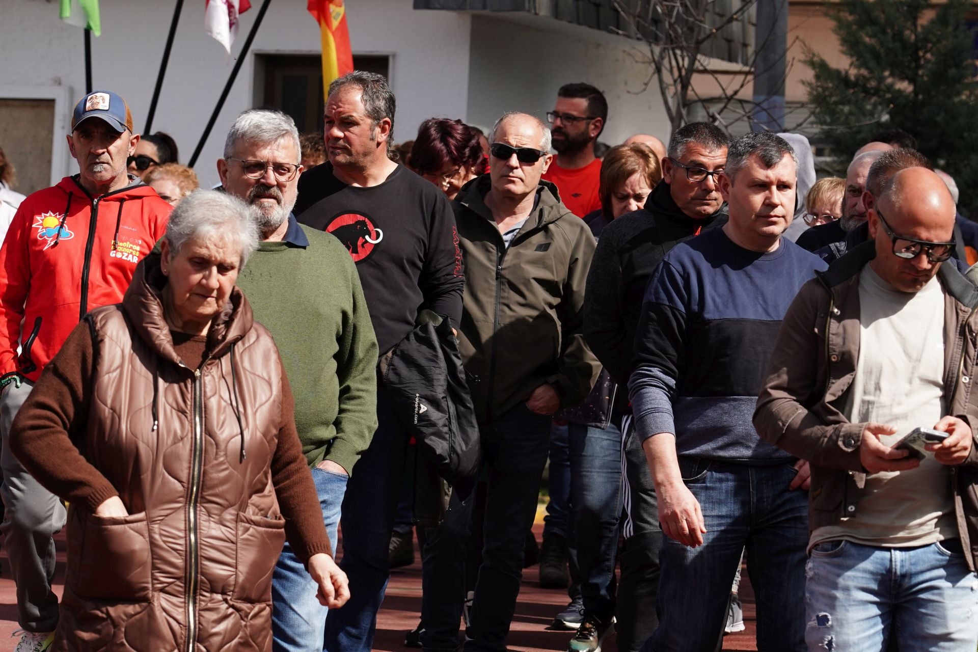 Acto de recibimiento de los mineros fallecidos en Villablino