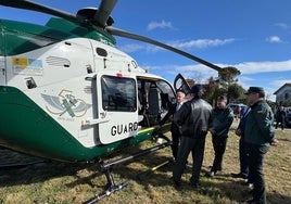 El helicóptero que vigila el Camino de Santiago en León.