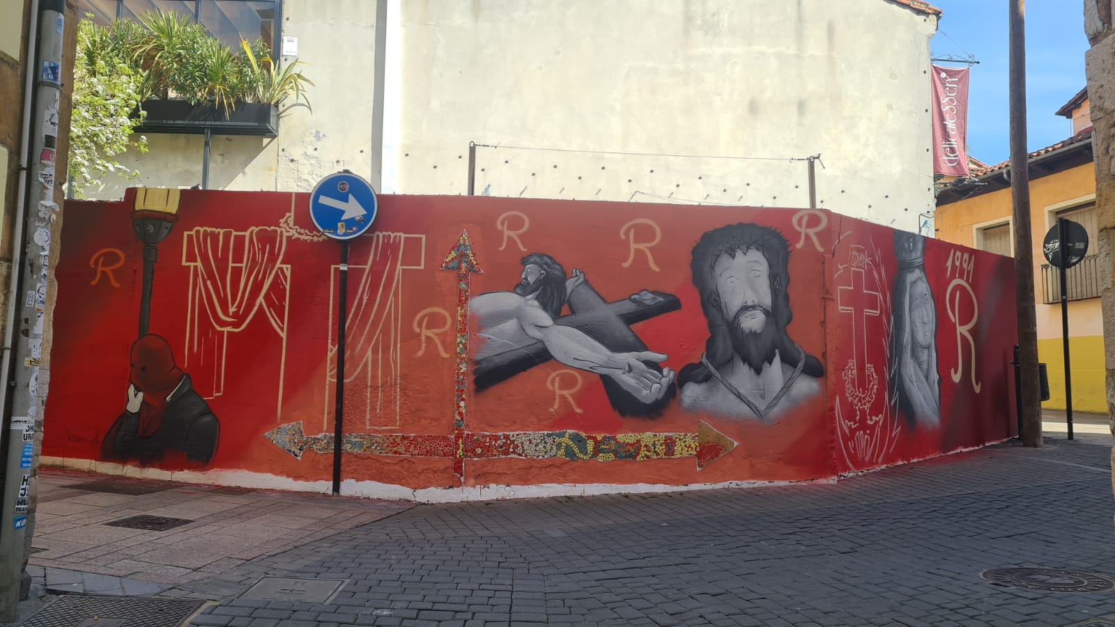 Así es el mural de la Redención en la cuesta de las Carbajalas