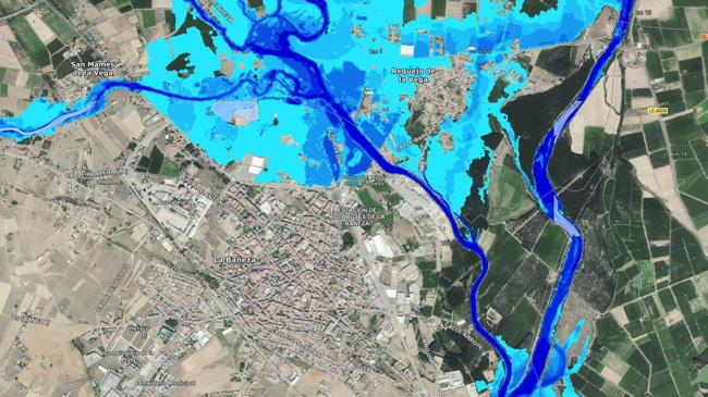 Imagen después - Los ríos Duerna y Tuerto se unen al Órbigo en La Bañeza.