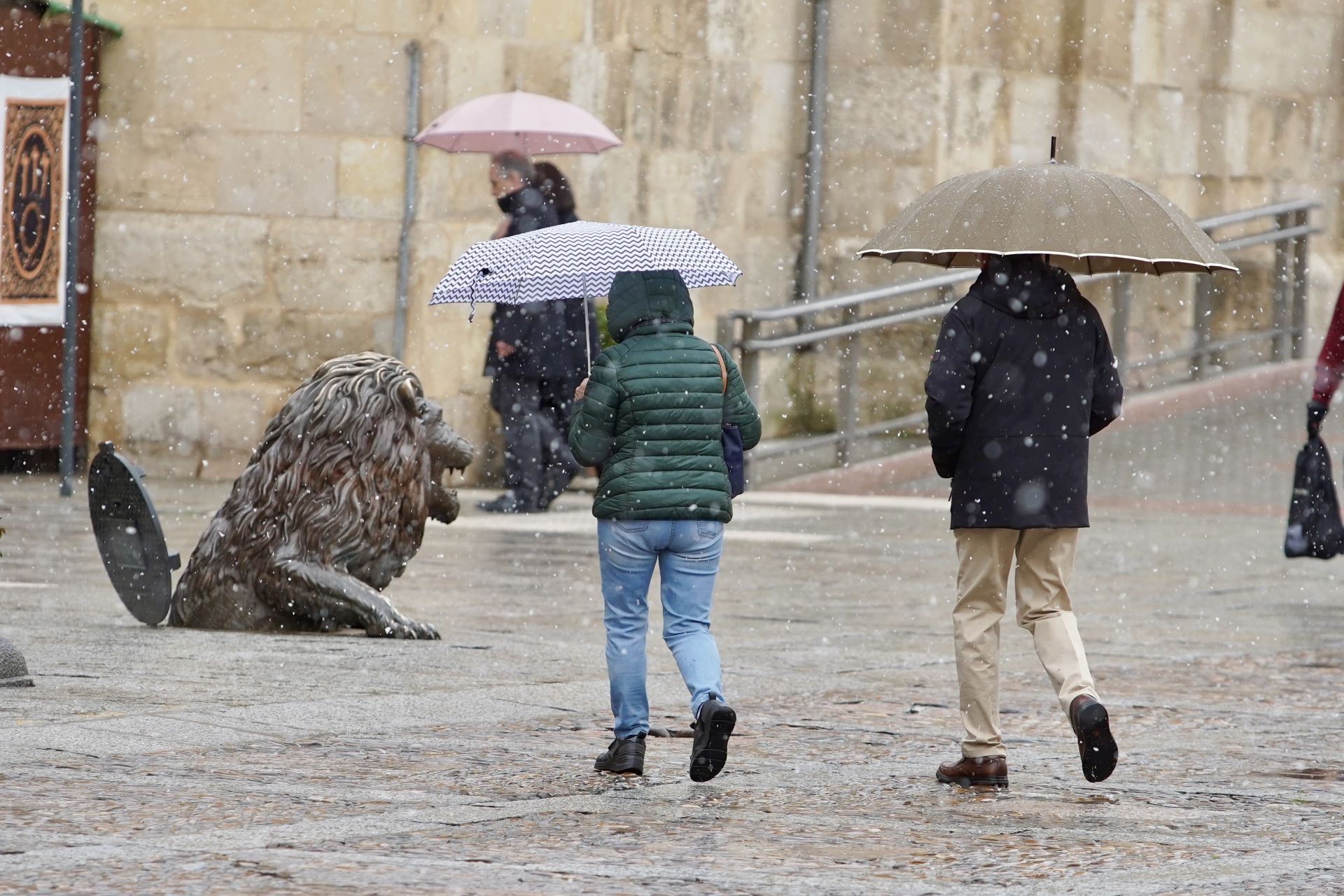 Nieve en la plaza de San Marcelo