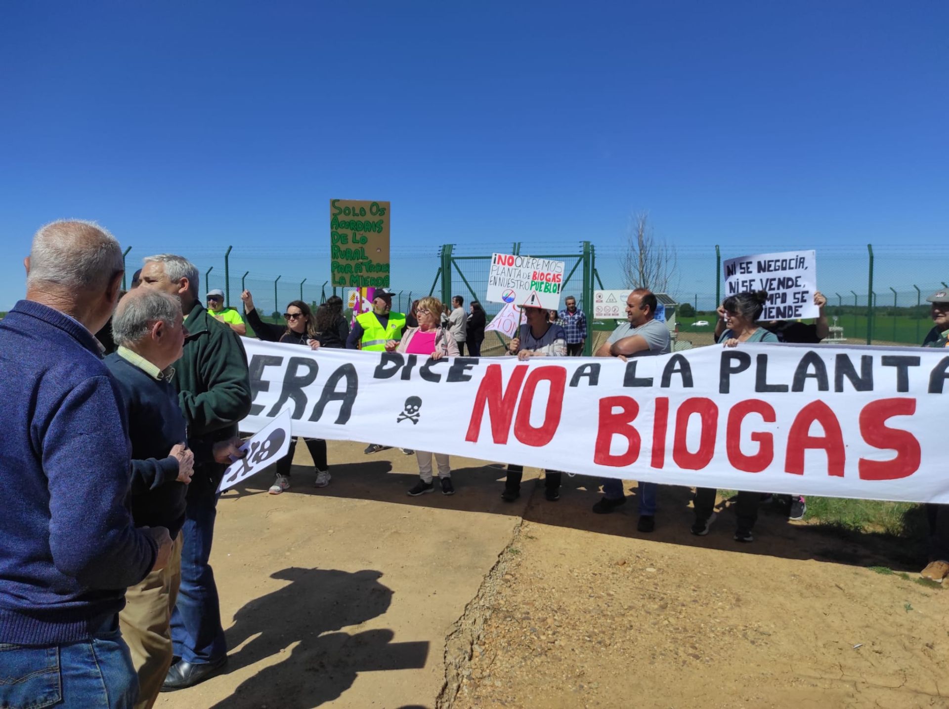 Protesta contra un proyecto para instalar una planta de biogás