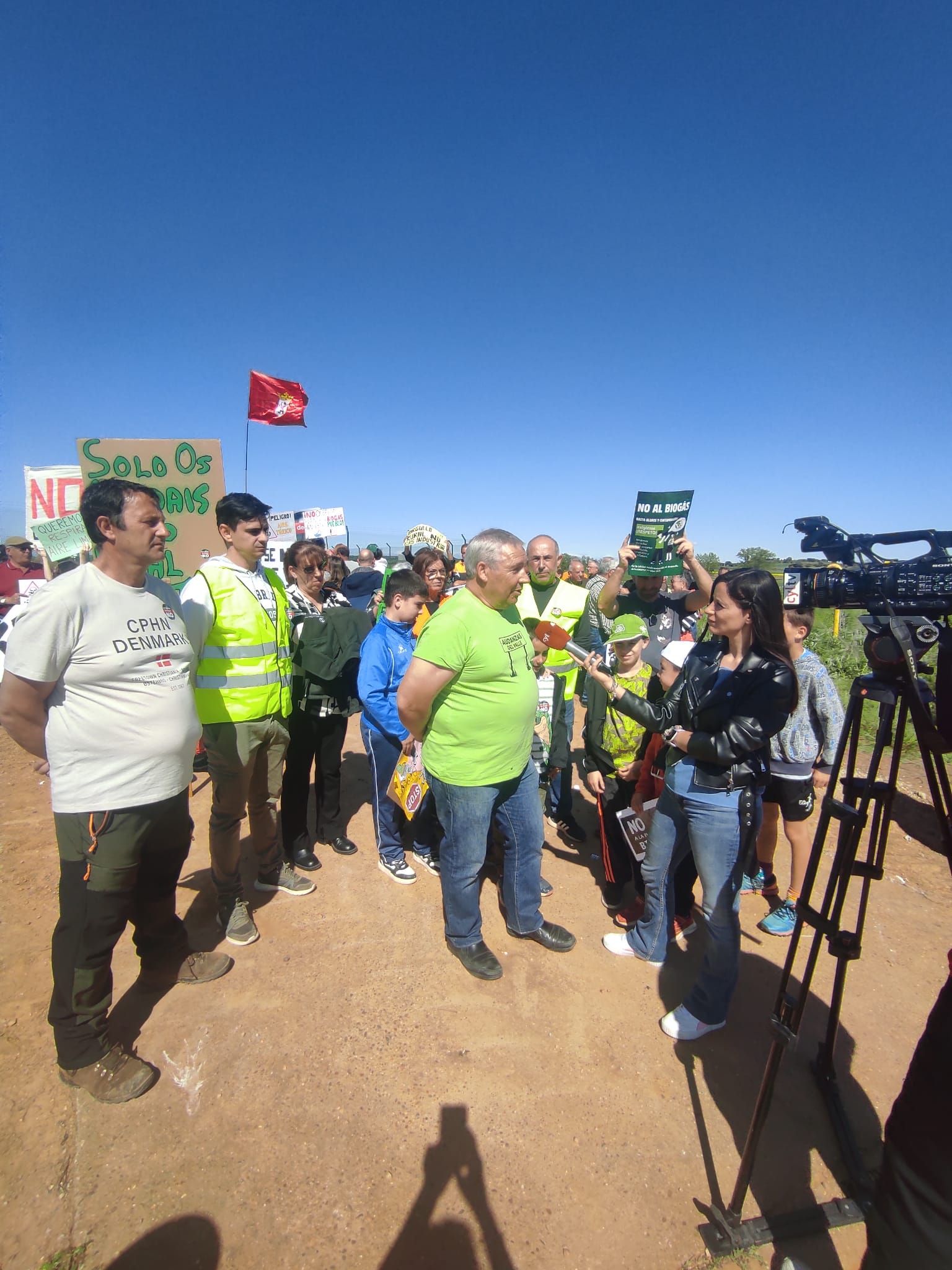 Protesta contra un proyecto para instalar una planta de biogás