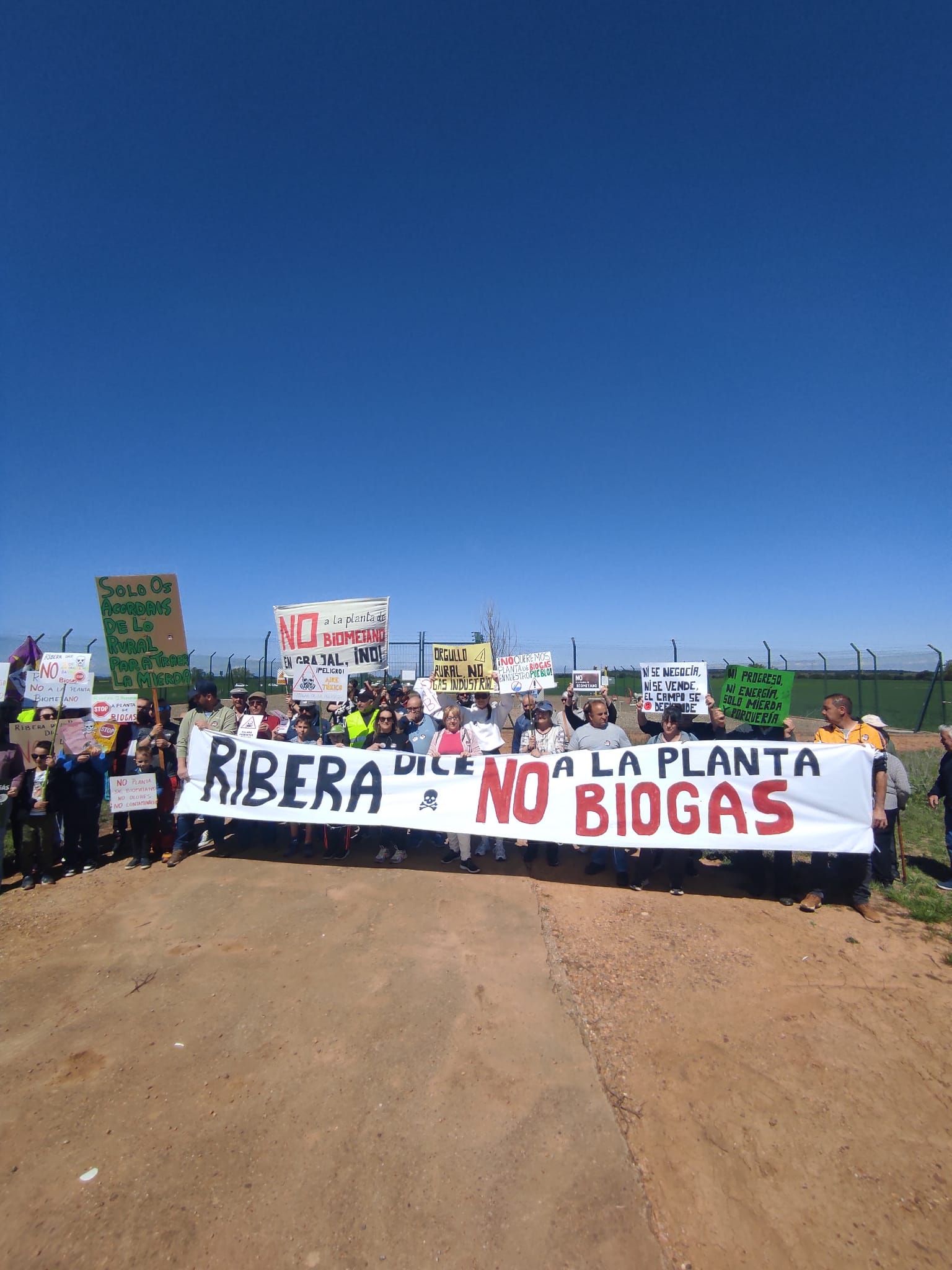 Protesta contra un proyecto para instalar una planta de biogás