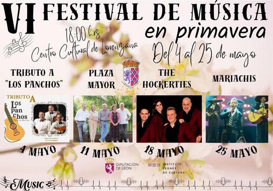 Cartel del VI Festival de música en primavera en Cuadros