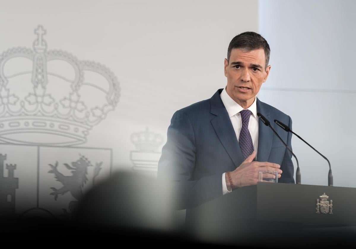 Sánchez comparece tras la reunión del Consejo de Seguridad Nacional y el Consejo de Ministros.