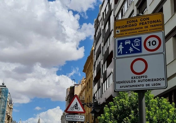Zona de Bajas Emisiones en León.