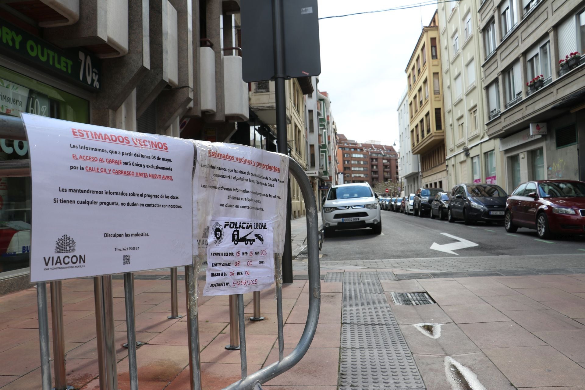 La calle Fuero se prepara para las obras de peatonalización