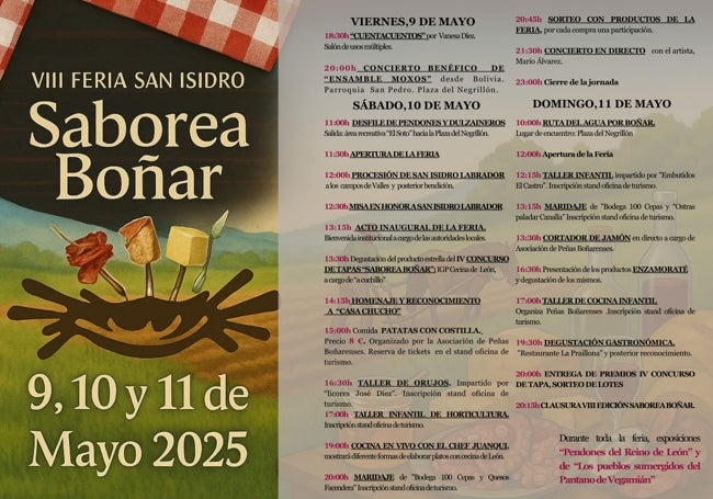 Cartel de actividades de la feria