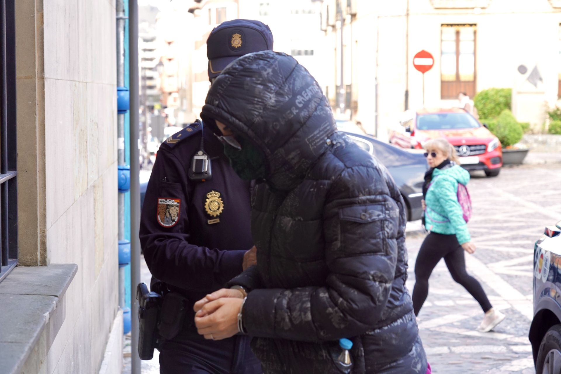 Imagen de la acusada en la primera jornada del juicio.