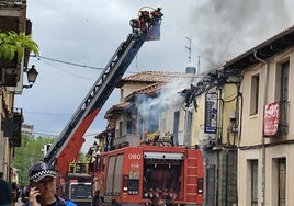 Incendio en una vivienda de Mansilla de la Mulas.