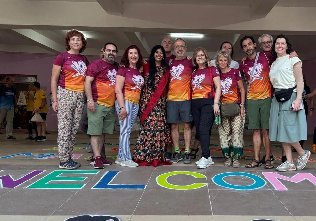 Leoneses en otra carrera organizada por la Fundación en India.
