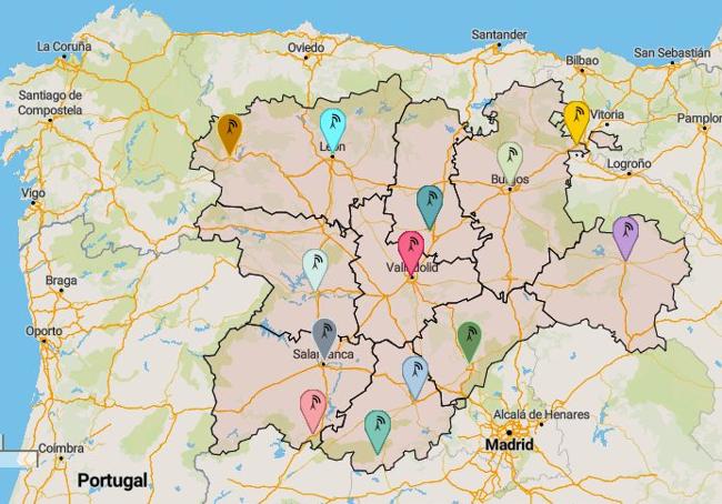 El mapa elaborado por Sanidad.