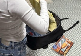 Haciendo la maleta de camino a Roma.