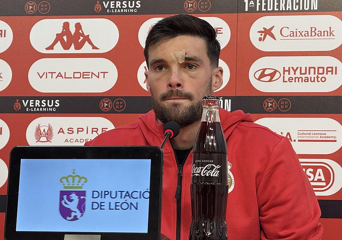 Eneko Satrústegui, en la sala de prensa del Reino de León.