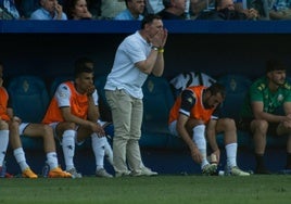 Raúl Llona, durante el partido ante la Ponferradina.