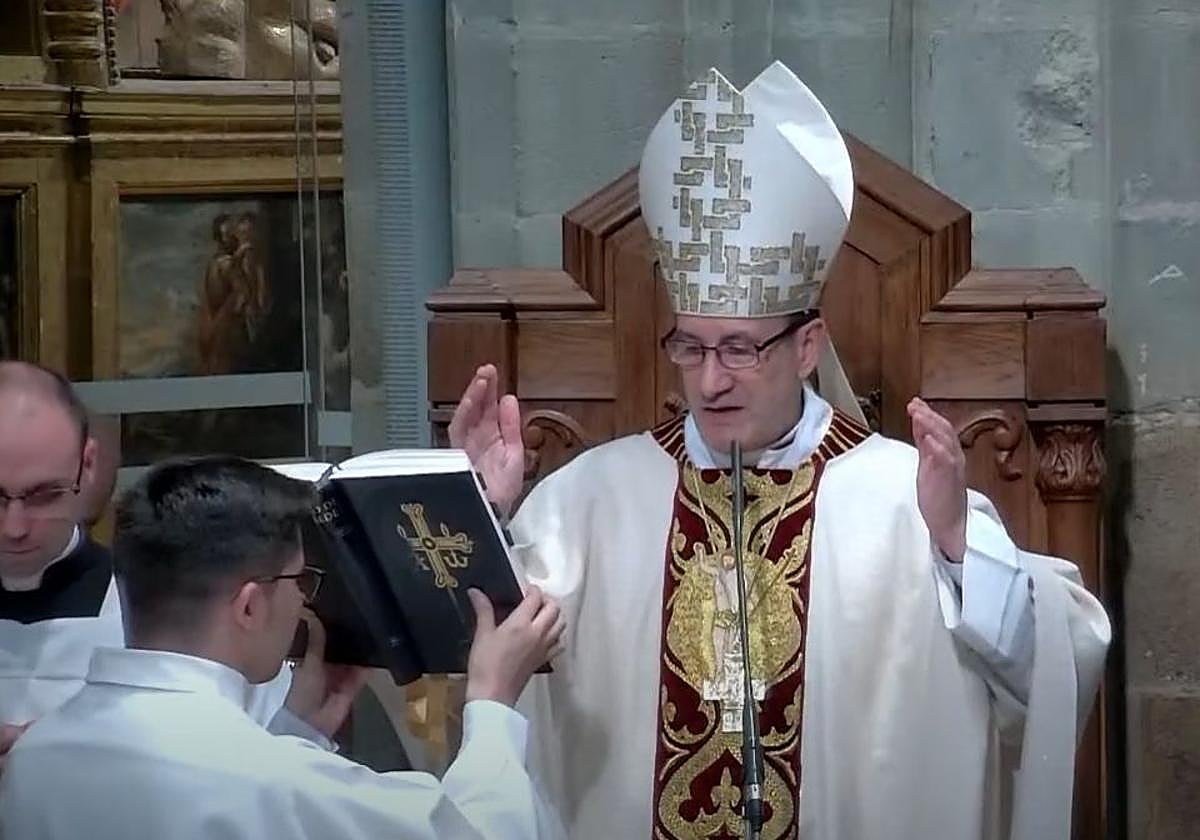 El obispo de Astorga en la misa de acción de gracias.