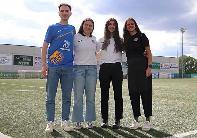 Vitolo, Claudia Blanco, Nere Redondo y Yolanda Chamorro, integrantes del Olímpico de León.