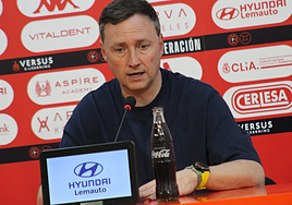 Raúl Llona, en la sala de prensa del Reino de León