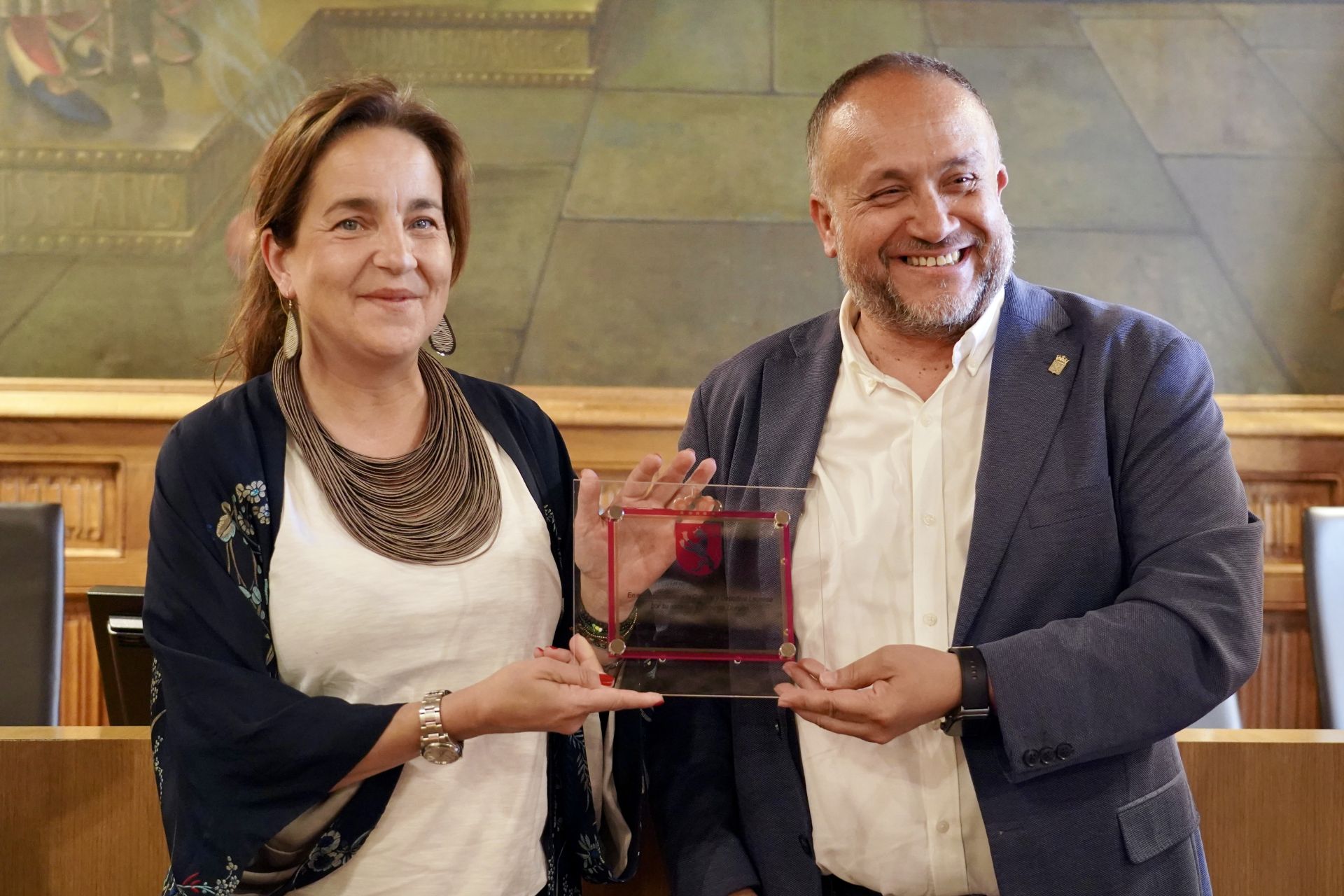 Recepción a la plantilla de la Cultural en la Diputación de León