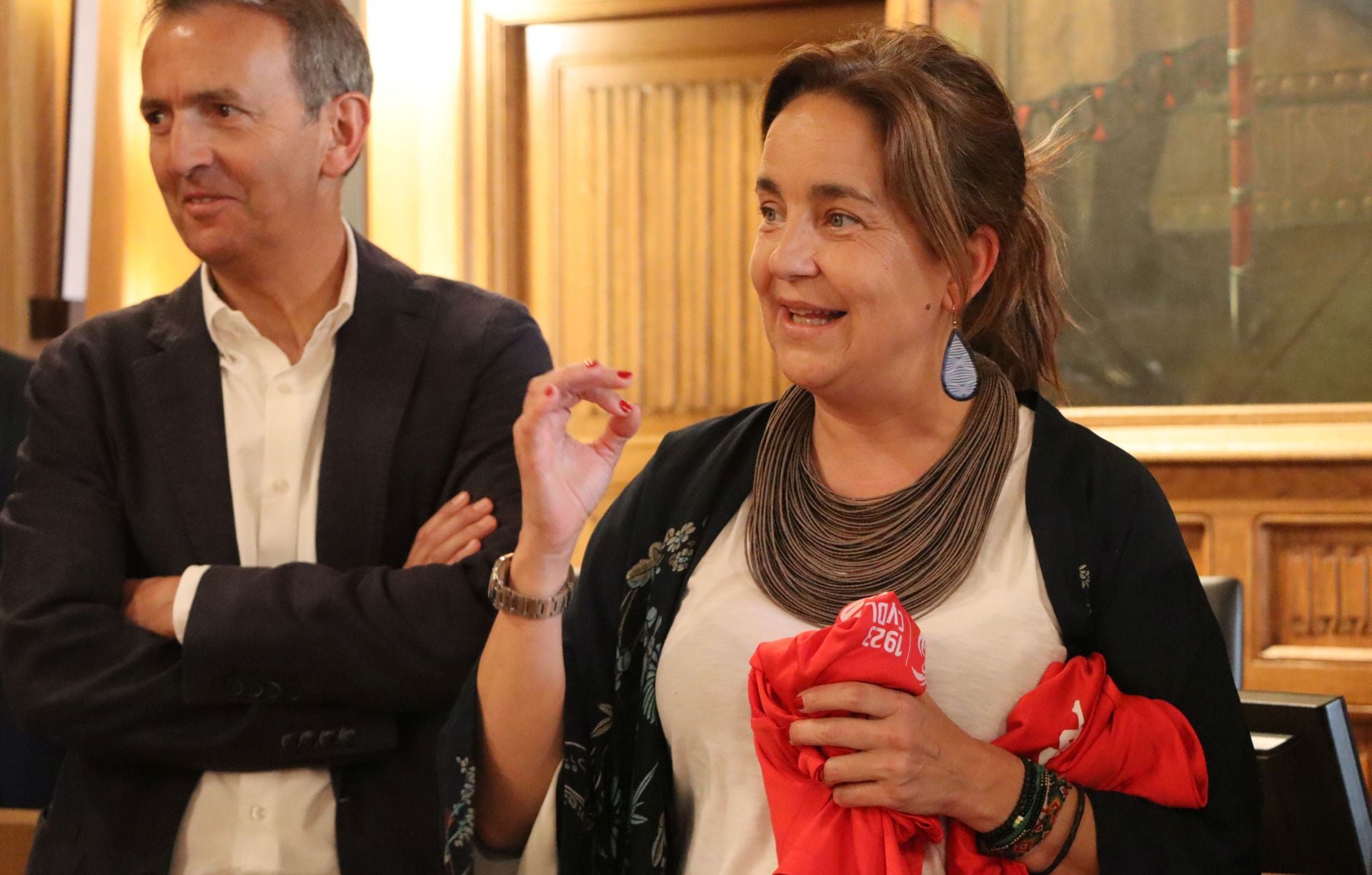 Recepción a la plantilla de la Cultural en la Diputación de León