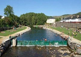 Una playa fluvial de León.