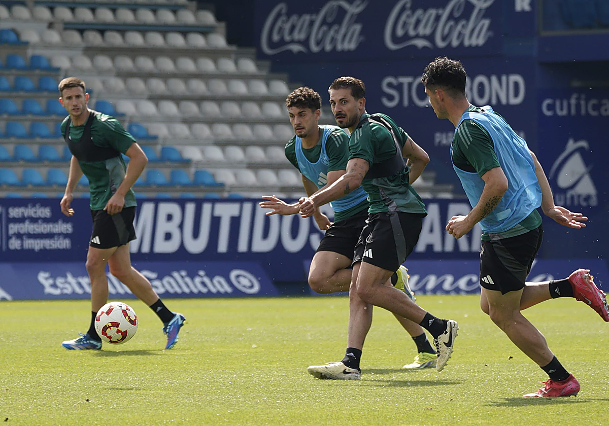 La Deportiva, en un entrenamiento en El Toralín