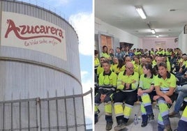 Planta de Azucarera en La Bañeza y los trabajadores.