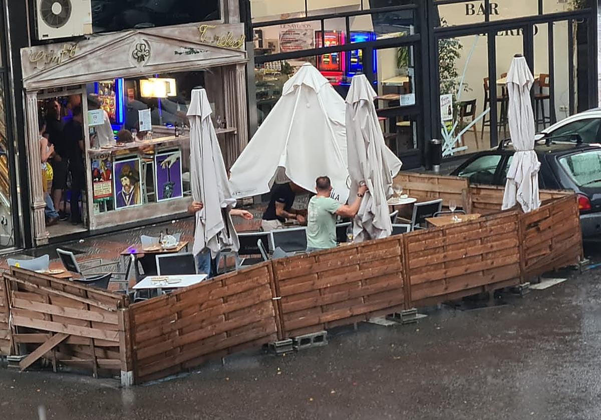 Tormenta en el centro de León.
