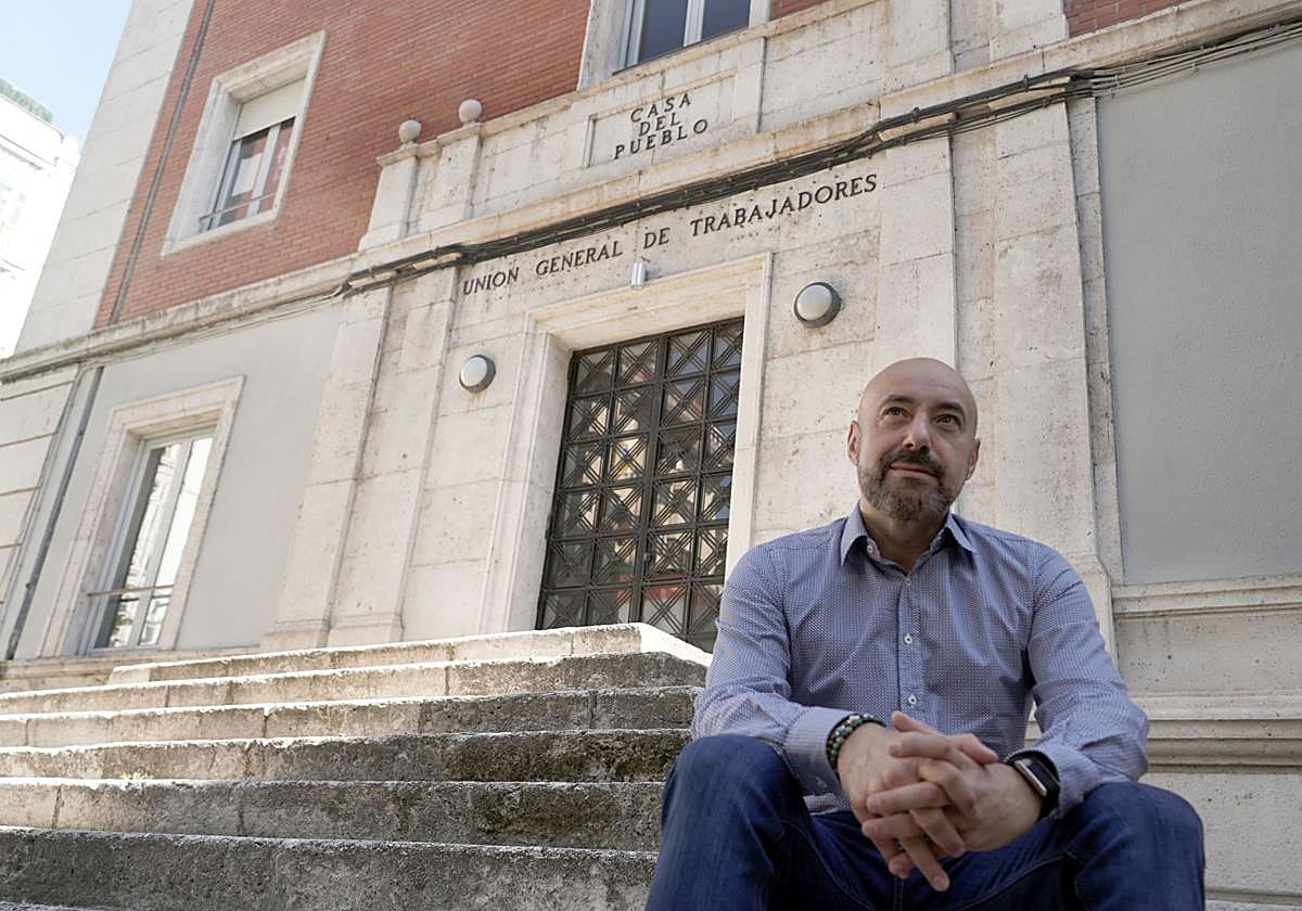 Óscar Lobo durante la entrevista.